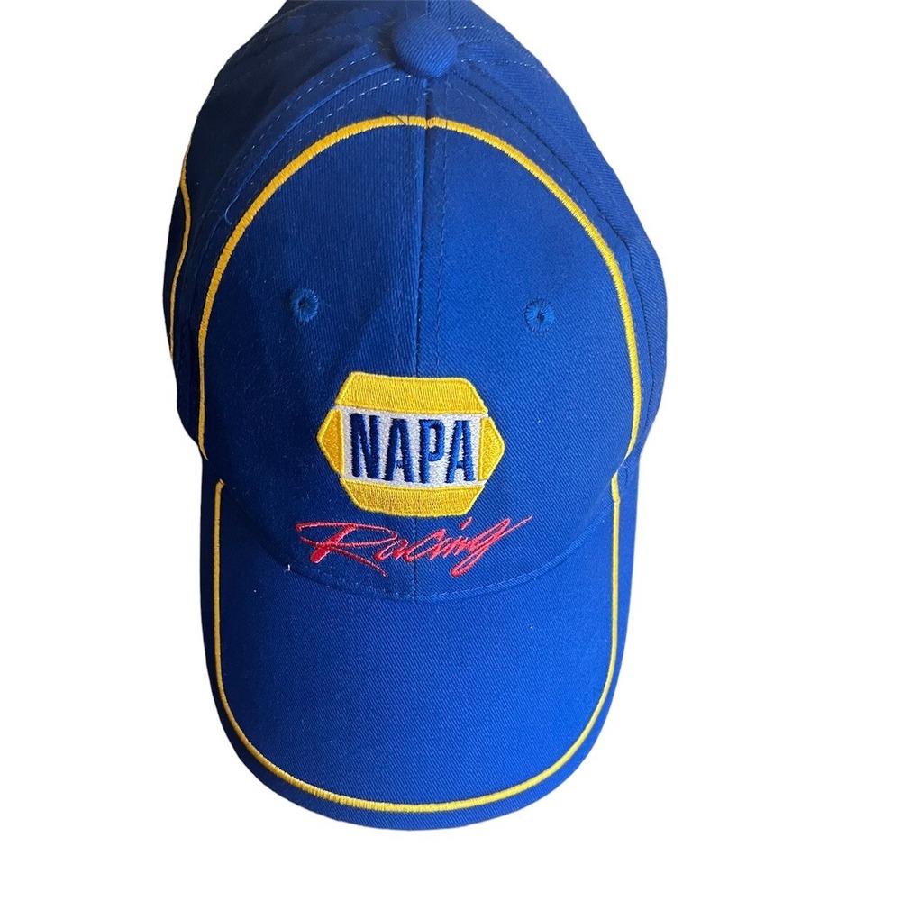 NAPA Nascar Racing Hat Cap #55  Hendrick Adjustable Blue Gold Yellow